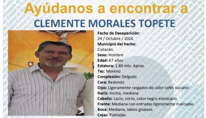  Buscan a sacerdote de 67 años desaparecido en Culiacán