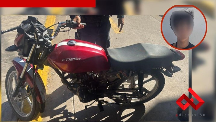 Detienen a adolescente que viajaba en motocicleta sin placas en Culiacán