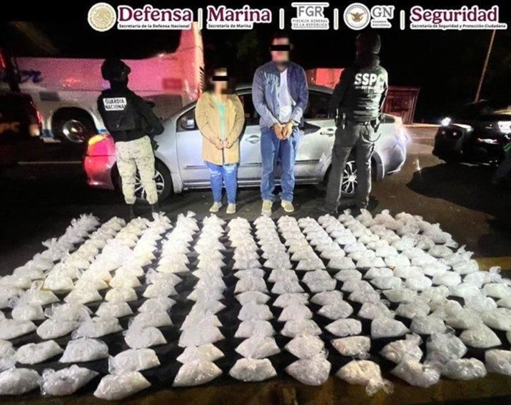 Harfuch destaca decomiso de 100 kilogramos de metanfetamina en Mazatlán 