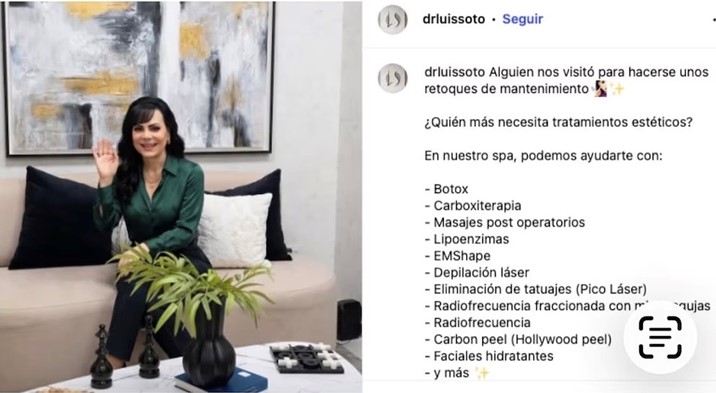 Maribel Guardia denuncia uso de IA para promocionar clínica en Culiacán
