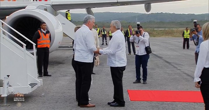  AMLO recibe al presidente de Cuba, Miguel Díaz-Canel, en Campeche
