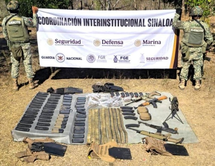 Golpes a la delincuencia organizada dejan detenidos, armas y drogas aseguradas en Sinaloa