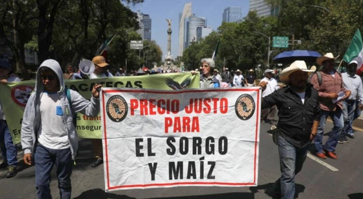 Productores sinaloenses se suman a las manifestaciones en la CDMX a favor del campo