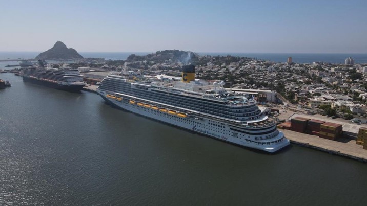 Por segundo día, llegan dos cruceros turísticos a Mazatlán