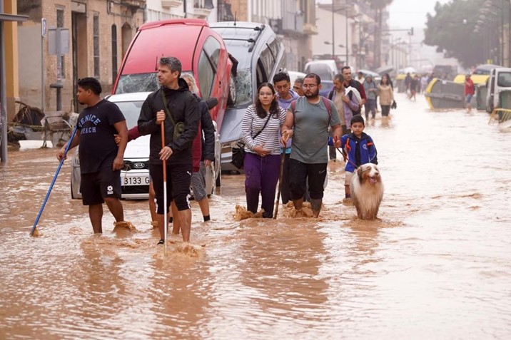 Inundaciones en Valencia, España, por la Dana hoy 30 octubre