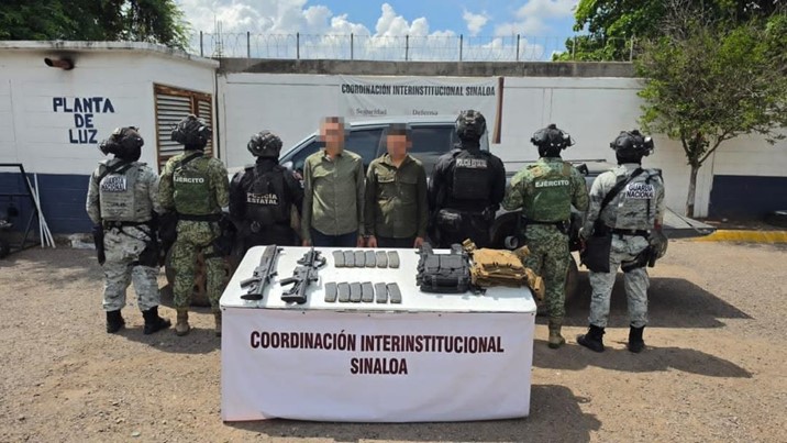 Detienen a dos civiles armados y aseguran camioneta blindada en Imala