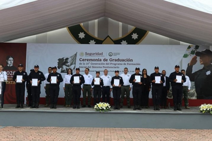 Nueve custodios de Centros de Reinserción de Sinaloa se gradúan de la Academia Nacional Penitenciaria