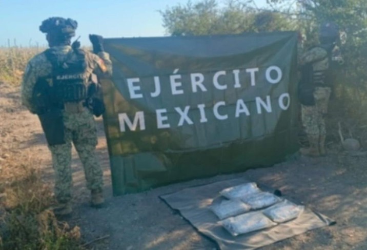 Localizan 6 kilos de presunta marihuana en Elota