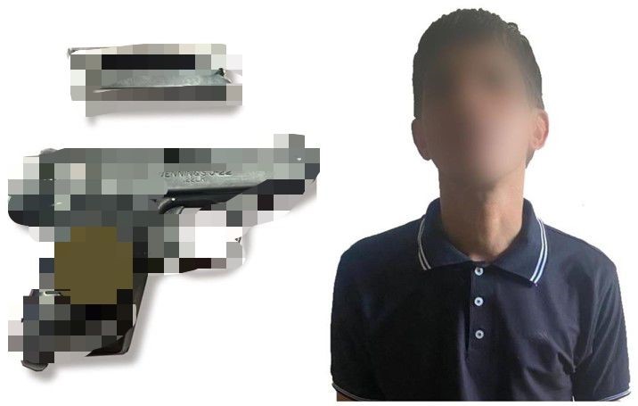 Detienen a un civil con un arma de fuego