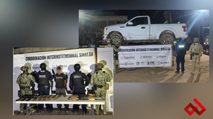 Detienen a civil armado y aseguran camioneta robada en Villa Juárez