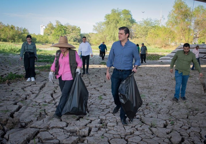 Realizan jornada de limpieza y reforestación en el Río Culiacán