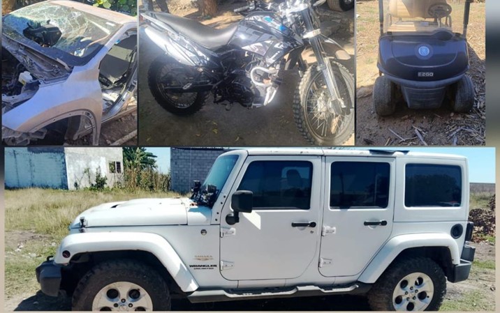 Recuperan cuatro vehículos robados tras operativo en Navolato