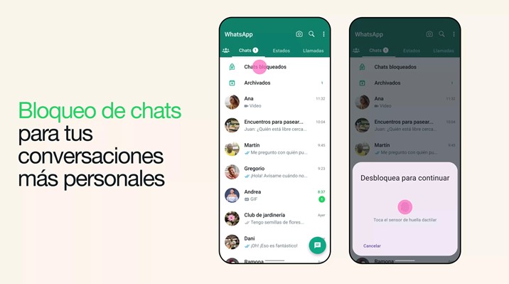 WhatsApp ahora permite bloquear con contraseña tus chats más íntimos