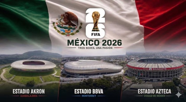 Las tres sedes mexicanas del Mundial 2026: estadios, capacidad y partidos en CDMX, Monterrey y Guadalajara