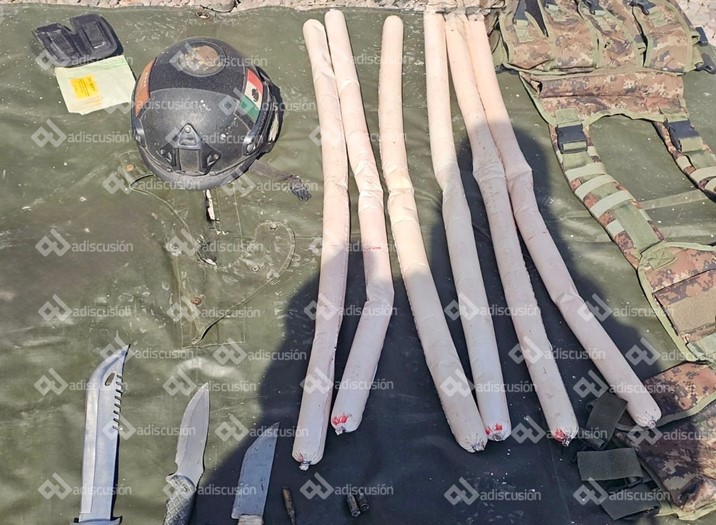 Aseguran explosivos, municiones y equipo táctico en Escuinapa