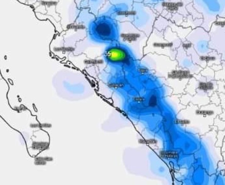Prevén lluvias moderadas a fuertes para esta tarde-noche en el sur y zona serrana del estado
