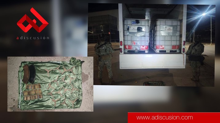 Con “ponchallantas” y cartuchos, aseguran camioneta en Mazatlán