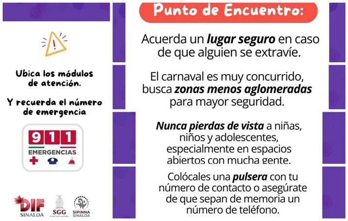 Durante los carnavales en Sinaloa, se exhorta a garantizar los derechos de niños y jóvenes