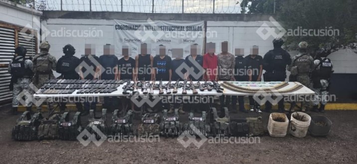  Aseguran arsenal tras operativo contra célula criminal en Escuinapa