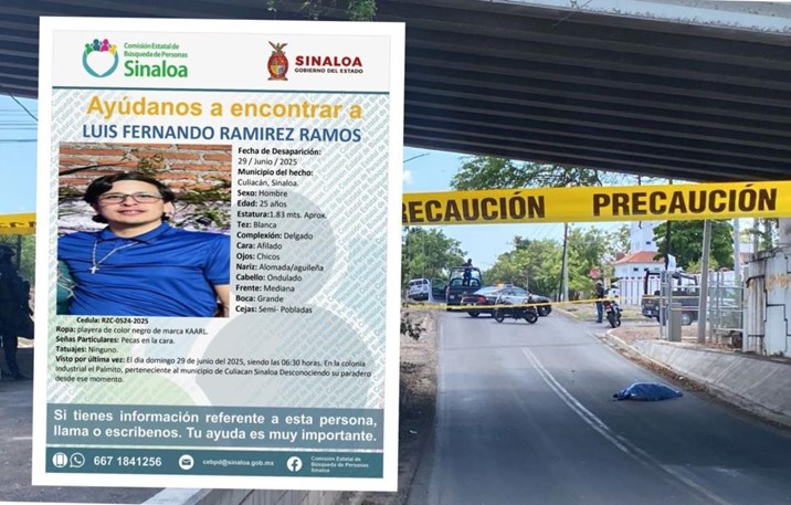 Identifican como Luis Fernando al joven hallado sin vida en el Eje Federalismo, en Culiacán 