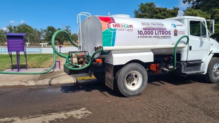 Aumenta a 28 el número de comunidades abastecidas con pipas en Culiacán: JAPAC