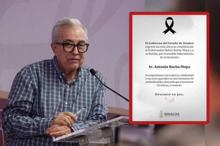 Fallece Antonio Rocha Moya, del hermano del Gobernador de Sinaloa