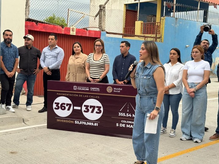 Continúa el compromiso: entrega Ana Miriam Ramos siete calles pavimentadas en la 5 de Mayo