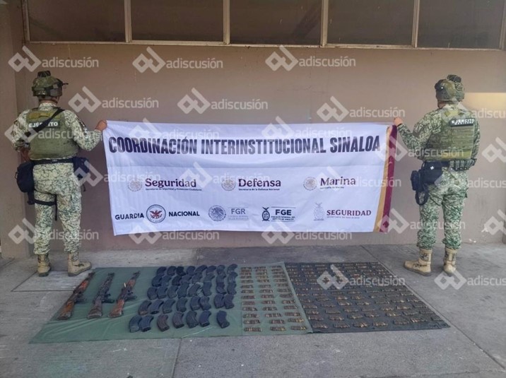 Golpe en Elota: desmantelan campamento armado y aseguran arsenal