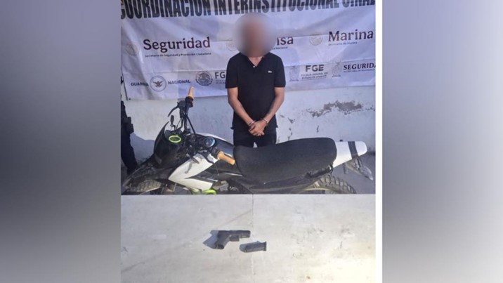  Detienen a hombre armado durante operativo en Escuinapa