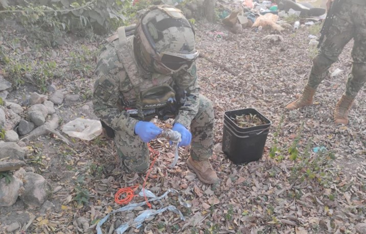 Destruyen artefacto explosivo improvisado en Escuinapa
