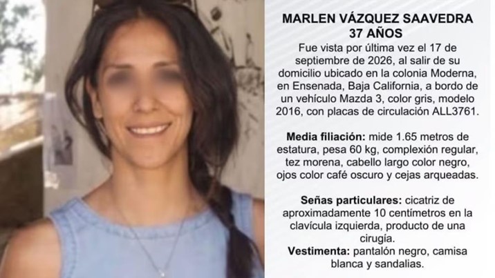 Hallan cuerpo de Marlén Vázquez tras intensa búsqueda en Ensenada